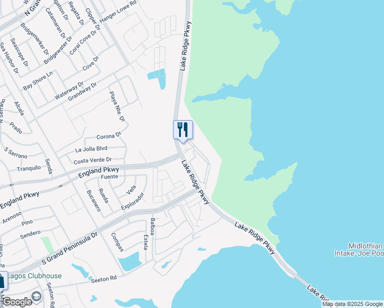 map of restaurants, bars, coffee shops, grocery stores, and more near 7402 Lake Ridge Parkway in Cedar Hill