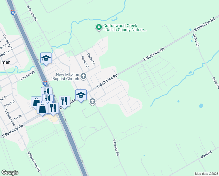 map of restaurants, bars, coffee shops, grocery stores, and more near 245 Billy Wickliffe Drive in Wilmer