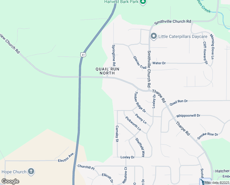 map of restaurants, bars, coffee shops, grocery stores, and more near 200 Crestview Church Road in Warner Robins