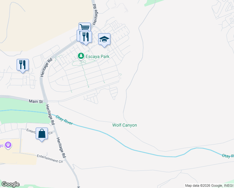 map of restaurants, bars, coffee shops, grocery stores, and more near in Chula Vista