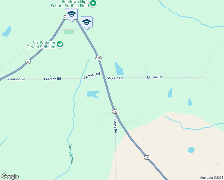map of restaurants, bars, coffee shops, grocery stores, and more near 3335 Alabama 120 in Notasulga
