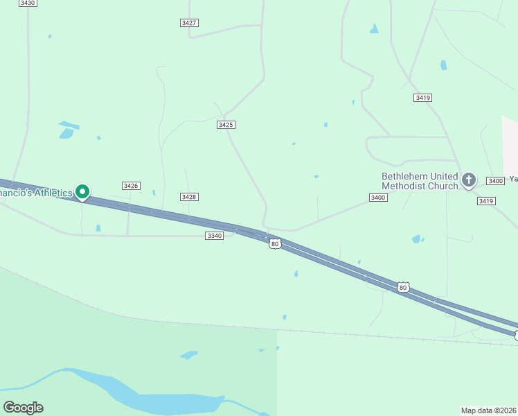 map of restaurants, bars, coffee shops, grocery stores, and more near 129 County Road 3425 in Hawkins