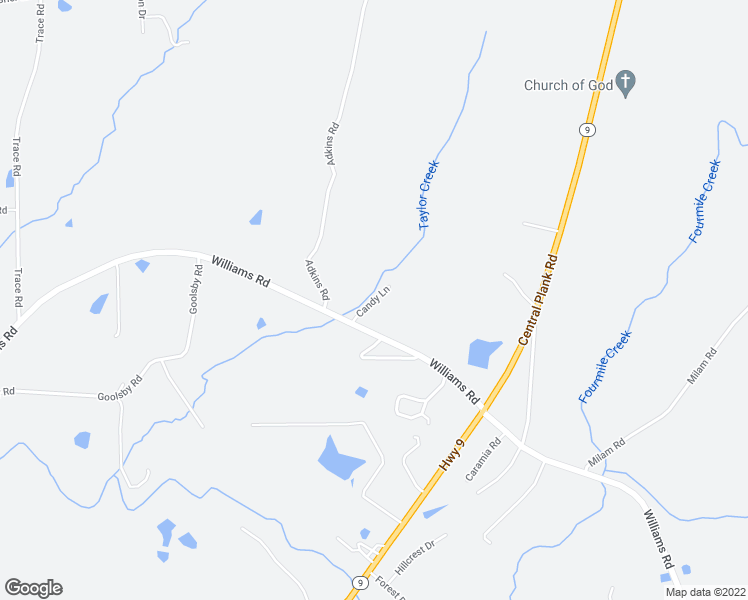 map of restaurants, bars, coffee shops, grocery stores, and more near 90 Candy Lane in Wetumpka