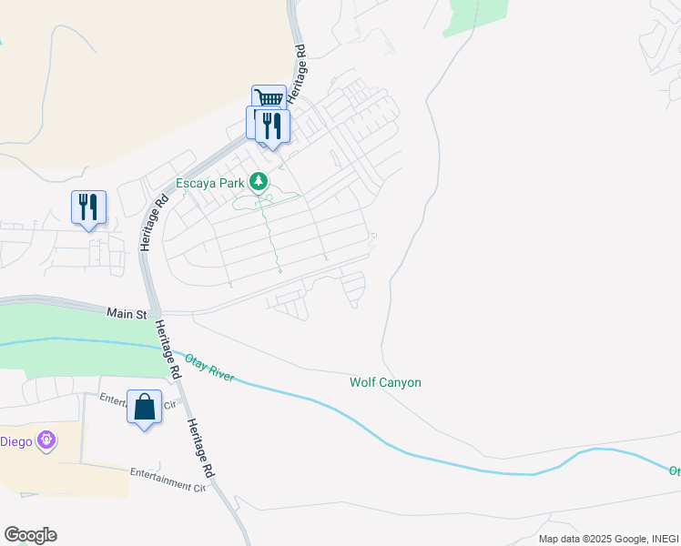 map of restaurants, bars, coffee shops, grocery stores, and more near 1118 Camino Cantera in Chula Vista