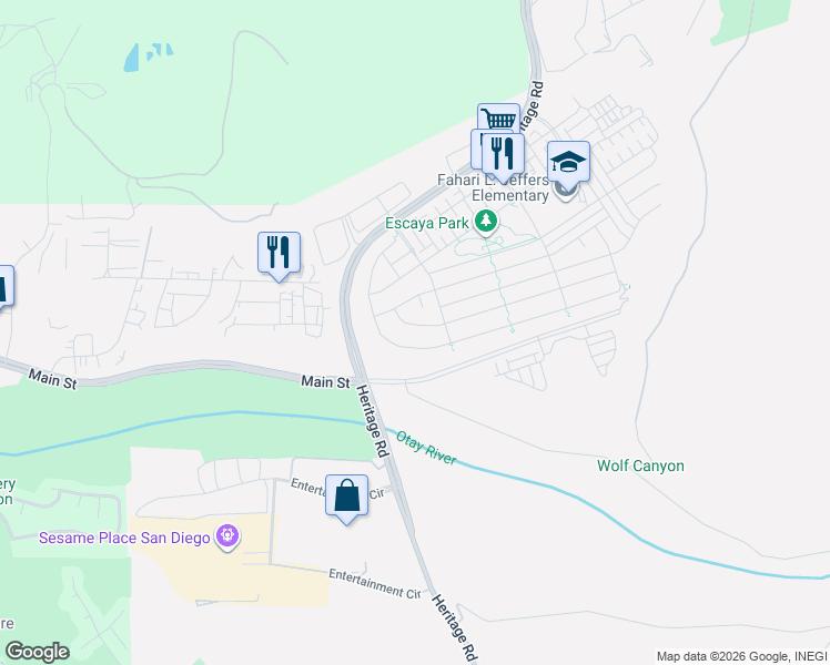 map of restaurants, bars, coffee shops, grocery stores, and more near 983 Calle Pilares in Chula Vista