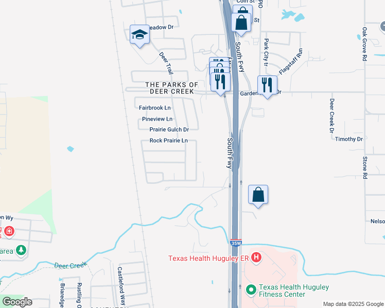 map of restaurants, bars, coffee shops, grocery stores, and more near 11140 Pleasant Wood Lane in Fort Worth