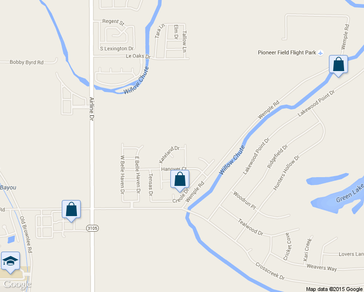 map of restaurants, bars, coffee shops, grocery stores, and more near 1317 Quincy Drive in Bossier City