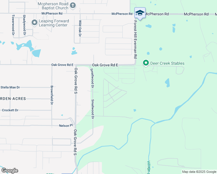 map of restaurants, bars, coffee shops, grocery stores, and more near 1800 Oak Grove Road East in Burleson