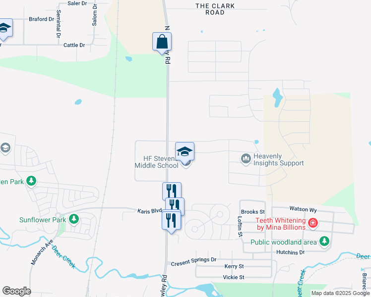 map of restaurants, bars, coffee shops, grocery stores, and more near 940-976 North Crowley Road in Crowley