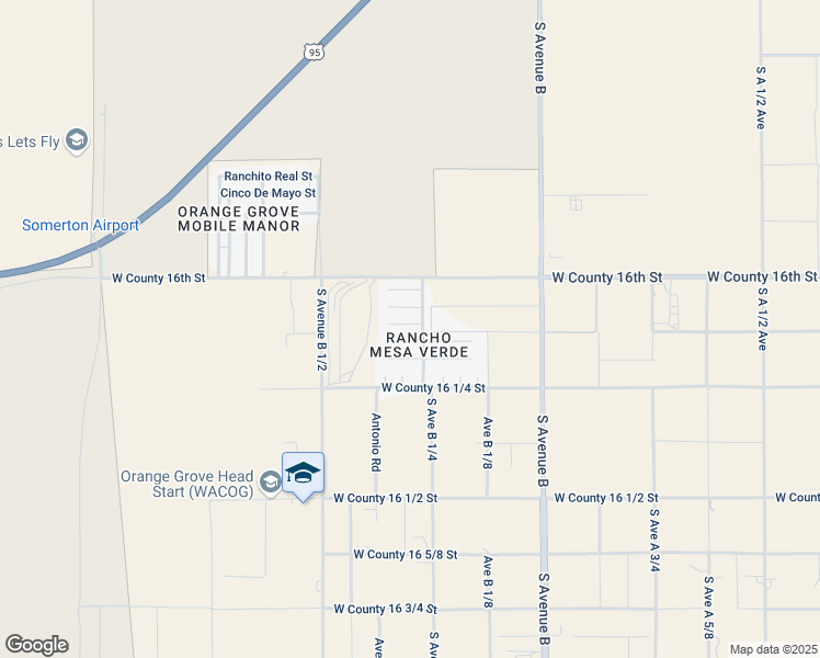 map of restaurants, bars, coffee shops, grocery stores, and more near 3339 Mandarina Street in Somerton