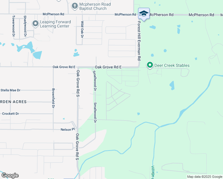 map of restaurants, bars, coffee shops, grocery stores, and more near 1800 Oak Grove Road East in Burleson