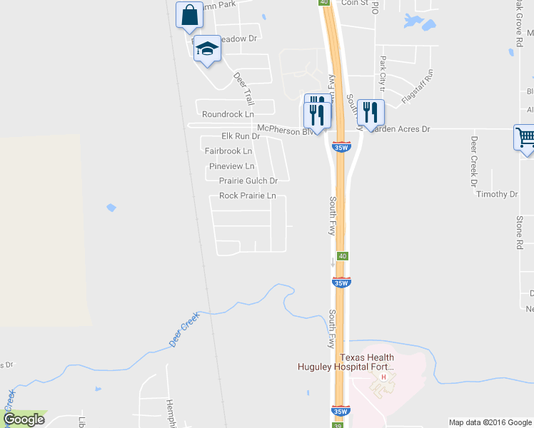 map of restaurants, bars, coffee shops, grocery stores, and more near 317 Flowering Plum Lane in Fort Worth