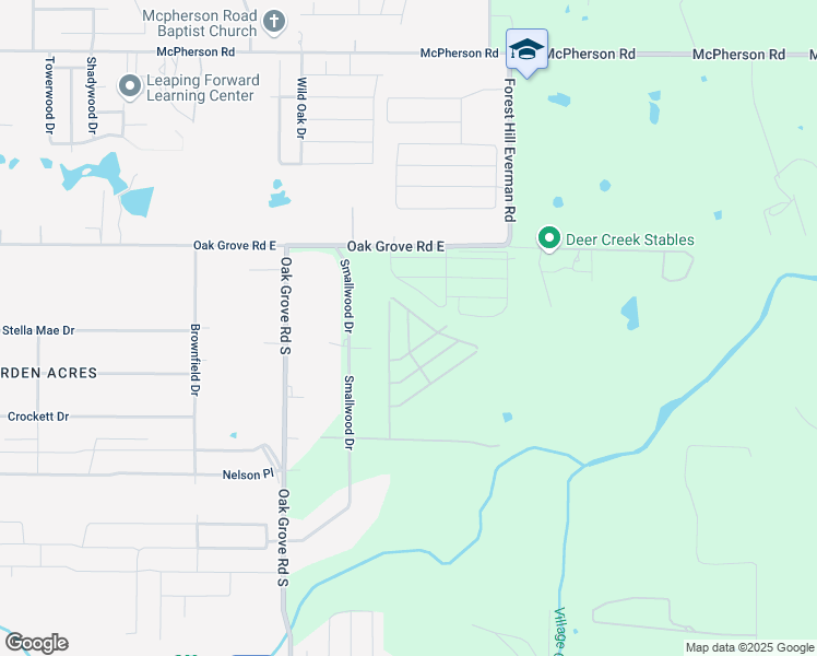 map of restaurants, bars, coffee shops, grocery stores, and more near 1800 Oak Grove Road East in Burleson