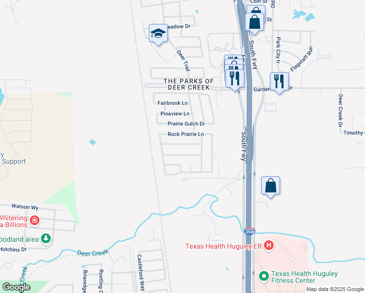 map of restaurants, bars, coffee shops, grocery stores, and more near 409 Flowering Plum Lane in Fort Worth