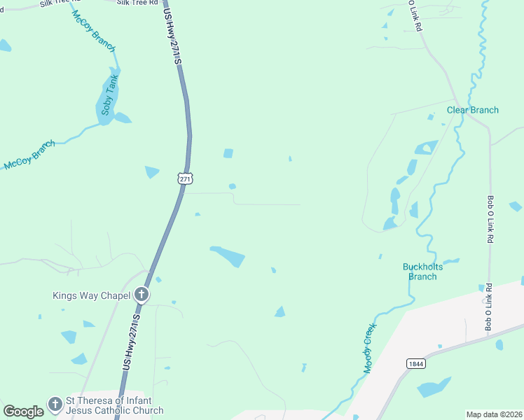 map of restaurants, bars, coffee shops, grocery stores, and more near 486 Red Hen Road in Gladewater