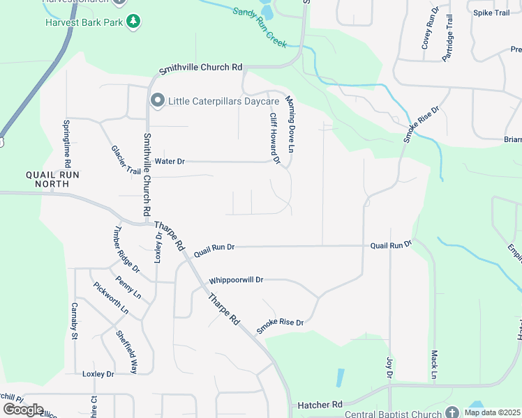 map of restaurants, bars, coffee shops, grocery stores, and more near 400 Cliff Howard Drive in Warner Robins