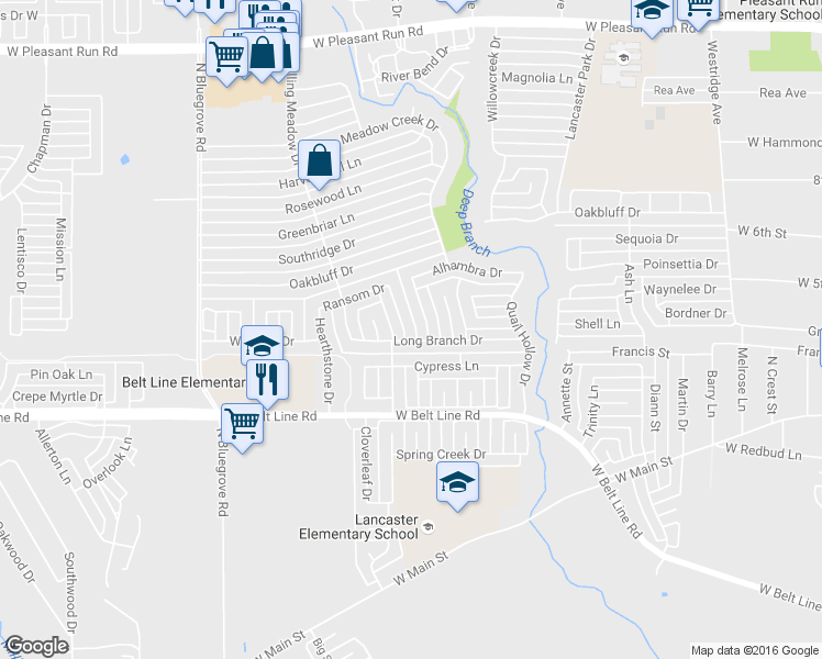 map of restaurants, bars, coffee shops, grocery stores, and more near 606 Mary Wilson Drive in Lancaster
