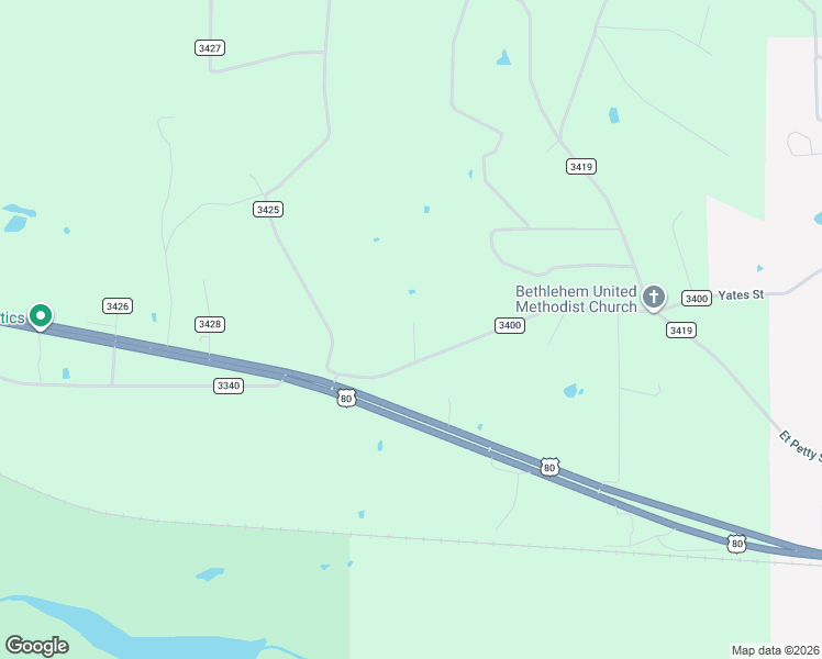 map of restaurants, bars, coffee shops, grocery stores, and more near 326 County Road 3400 in Hawkins