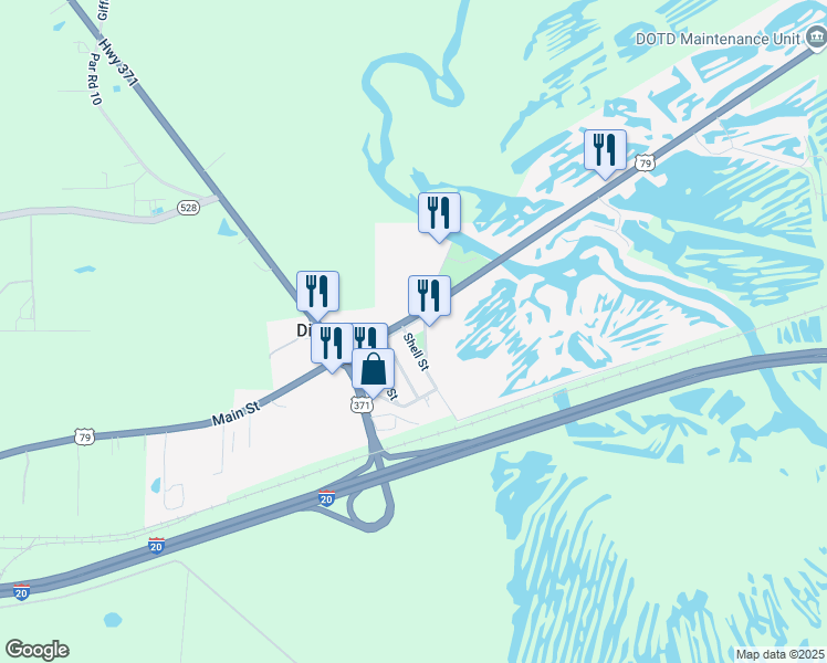 map of restaurants, bars, coffee shops, grocery stores, and more near 43 Front Street in Minden