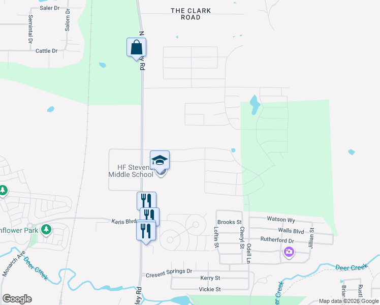 map of restaurants, bars, coffee shops, grocery stores, and more near 940 North Crowley Road in Crowley