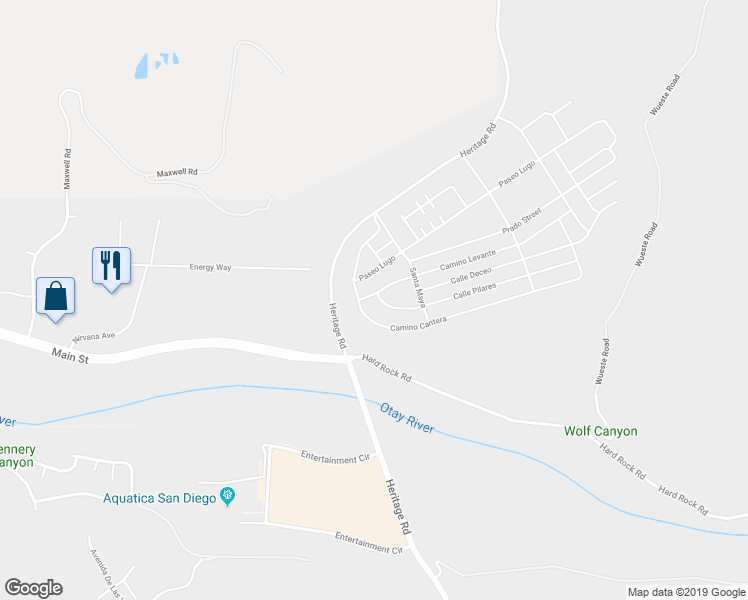 map of restaurants, bars, coffee shops, grocery stores, and more near 1018 Calle Pilares in Chula Vista