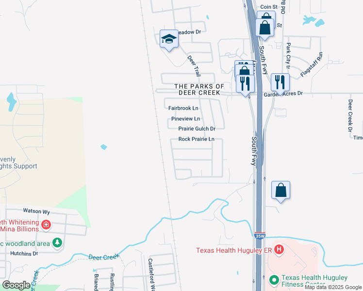 map of restaurants, bars, coffee shops, grocery stores, and more near 508 Flowering Plum Lane in Fort Worth