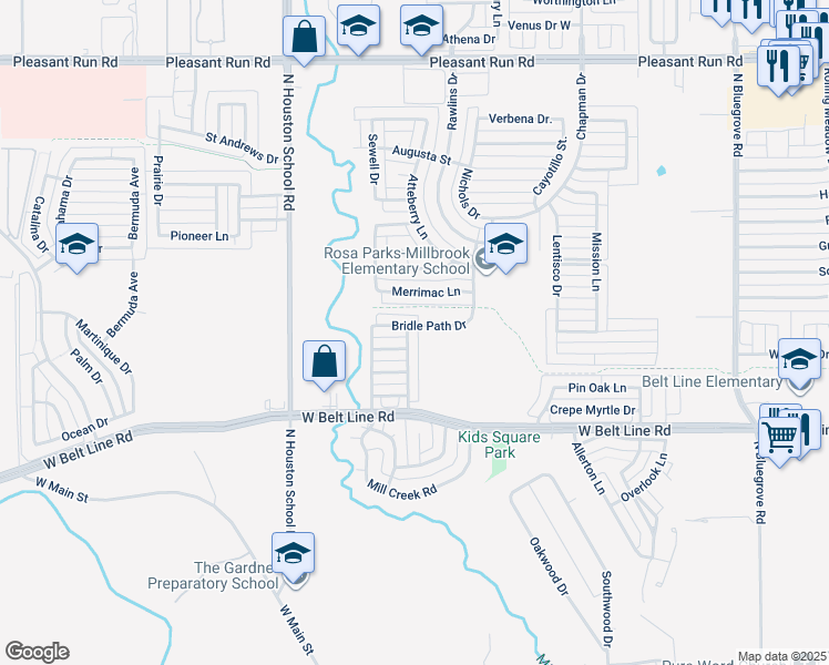 map of restaurants, bars, coffee shops, grocery stores, and more near 552 North Palomino Drive in Lancaster