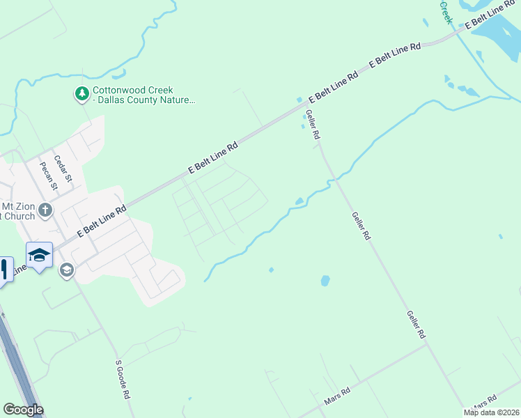 map of restaurants, bars, coffee shops, grocery stores, and more near 1250 E Belt Line Rd in Wilmer