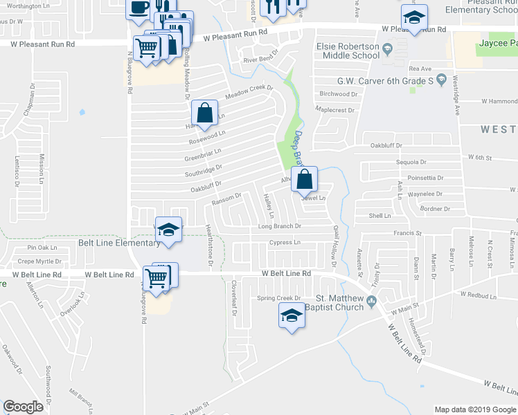 map of restaurants, bars, coffee shops, grocery stores, and more near 622 Mary Wilson Drive in Lancaster