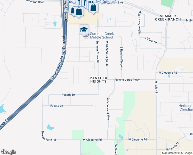 map of restaurants, bars, coffee shops, grocery stores, and more near 10341 Jameson Lane in Crowley