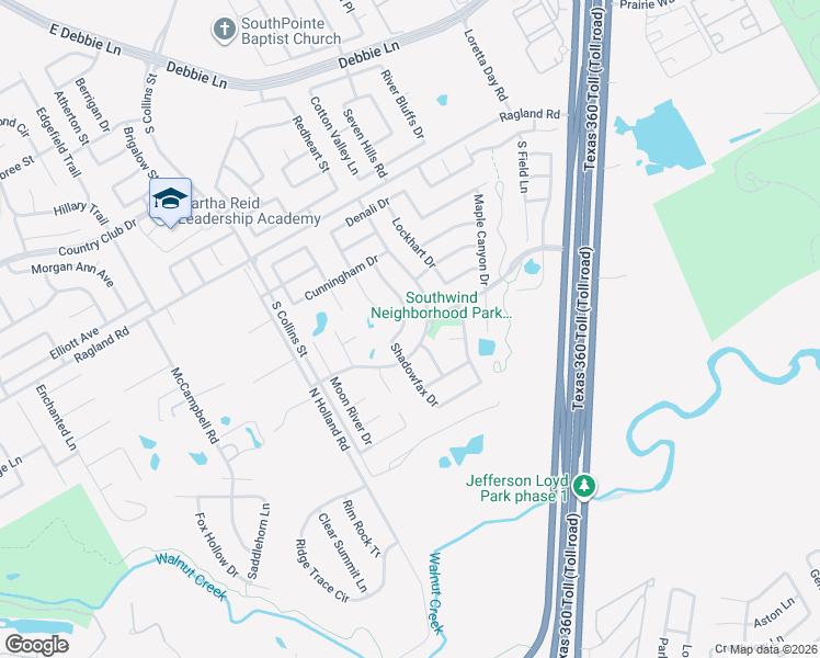 map of restaurants, bars, coffee shops, grocery stores, and more near 9217 Wild River Drive in Arlington