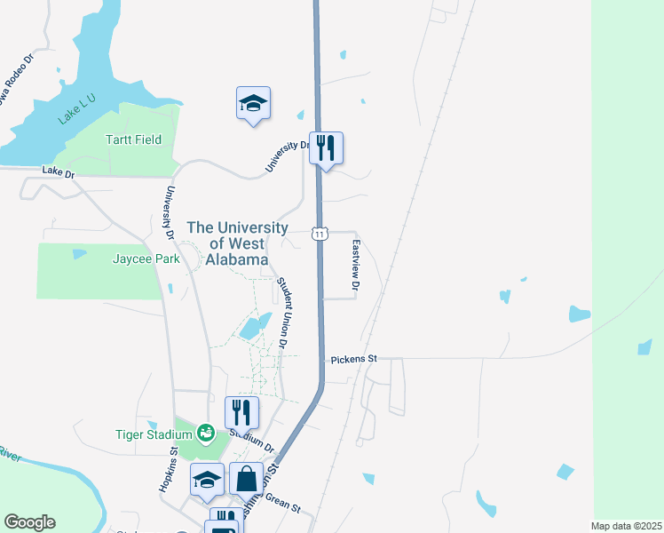 map of restaurants, bars, coffee shops, grocery stores, and more near 403 North Washington Street in Livingston