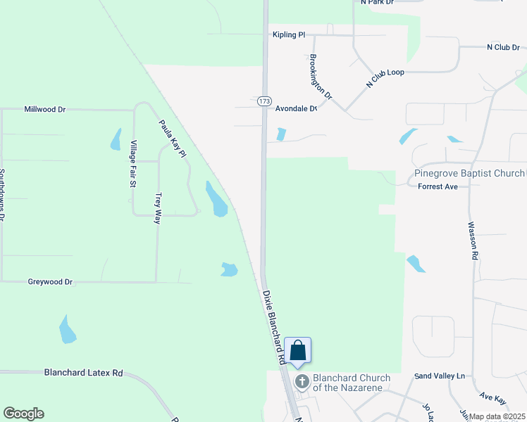 map of restaurants, bars, coffee shops, grocery stores, and more near 6148 Dixie Blanchard Road in Shreveport