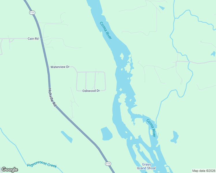 map of restaurants, bars, coffee shops, grocery stores, and more near 504-664 Waterview Drive in Wetumpka