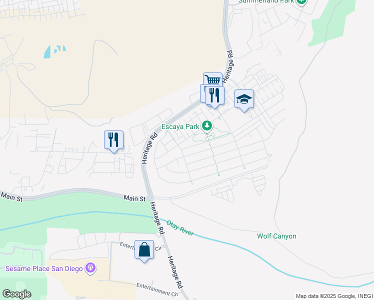 map of restaurants, bars, coffee shops, grocery stores, and more near 1008 Camino Prado in Chula Vista