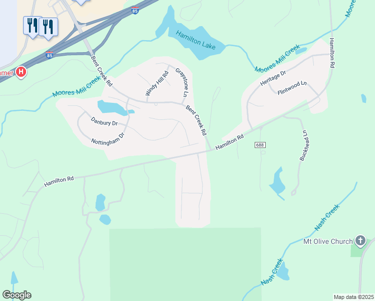 map of restaurants, bars, coffee shops, grocery stores, and more near 3000-3098 County Road 109 in Auburn