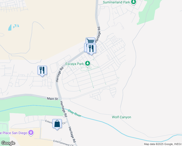 map of restaurants, bars, coffee shops, grocery stores, and more near 1071 Calle Deceo in Chula Vista