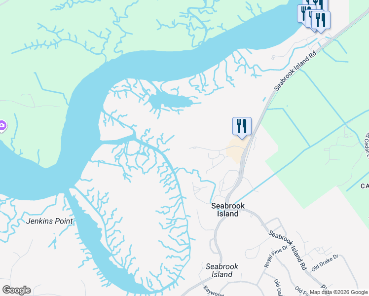 map of restaurants, bars, coffee shops, grocery stores, and more near 2133 Landfall Way in Johns Island