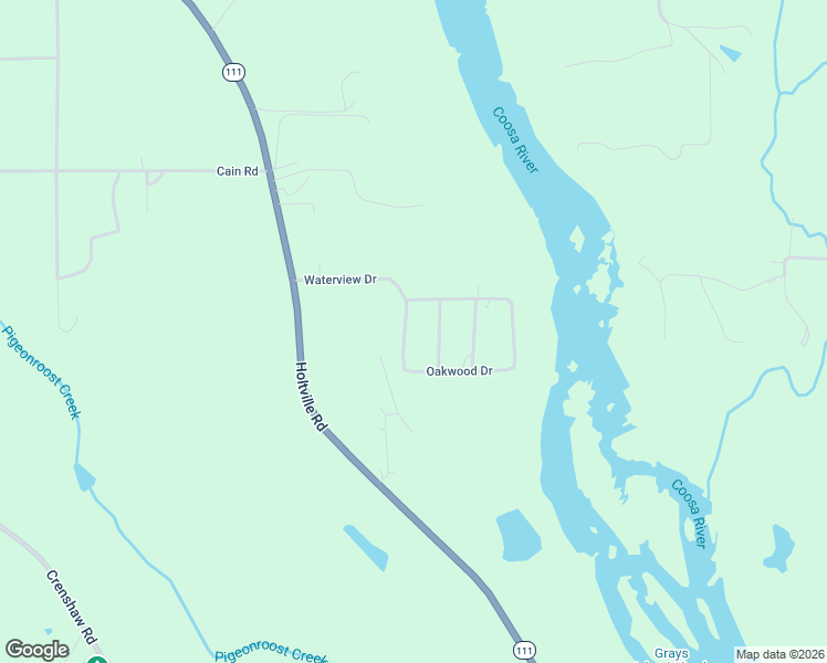 map of restaurants, bars, coffee shops, grocery stores, and more near 324 Waterview Drive in Wetumpka
