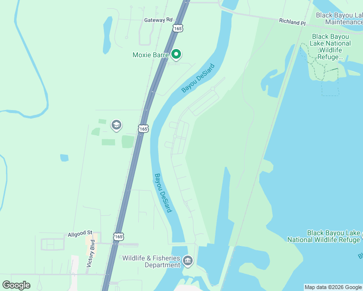 map of restaurants, bars, coffee shops, grocery stores, and more near 7098 U.S. 165 in Monroe