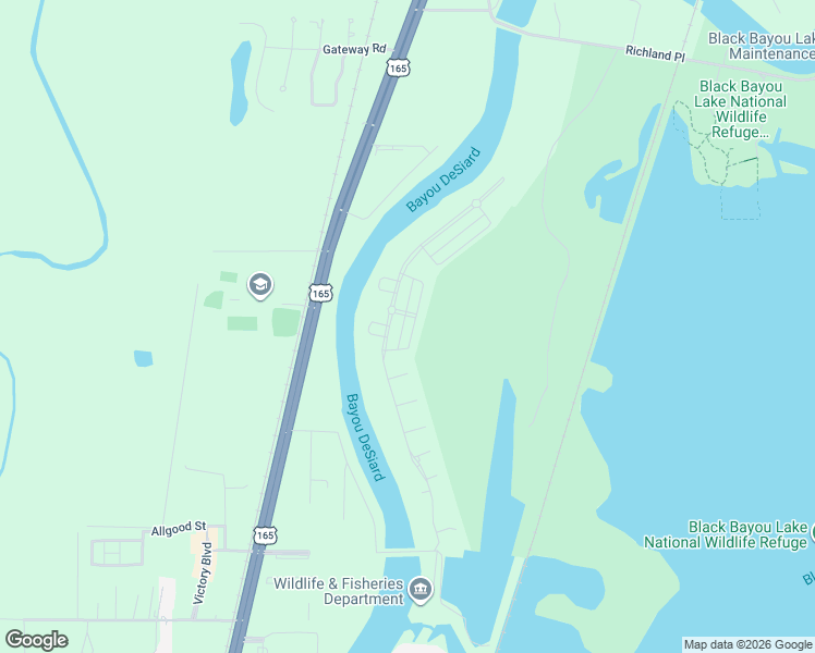 map of restaurants, bars, coffee shops, grocery stores, and more near 7098 U.S. 165 in Monroe