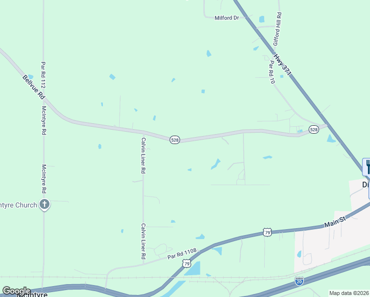 map of restaurants, bars, coffee shops, grocery stores, and more near 5329 Louisiana 528 in Minden