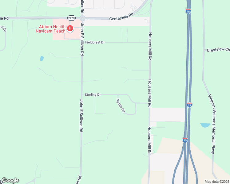 map of restaurants, bars, coffee shops, grocery stores, and more near 310 Sterling Drive in Byron