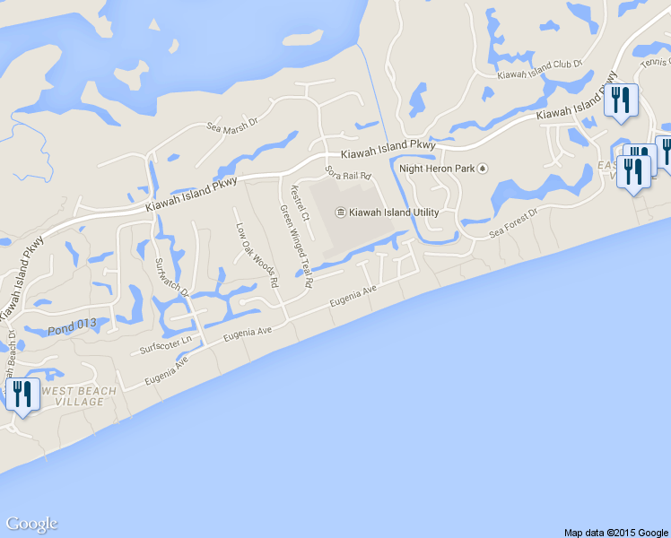 map of restaurants, bars, coffee shops, grocery stores, and more near 407 Amaranth Road in Johns Island
