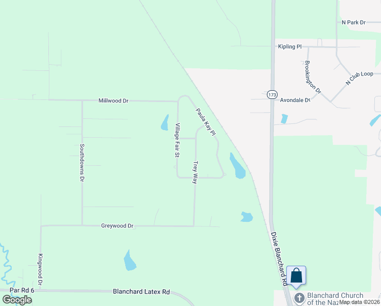map of restaurants, bars, coffee shops, grocery stores, and more near 8133 Trey Way in Shreveport