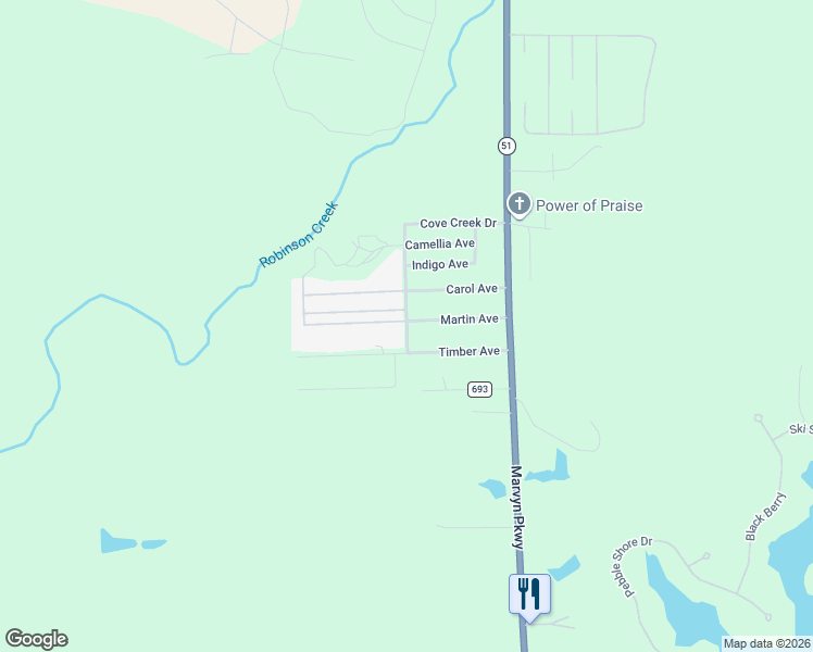 map of restaurants, bars, coffee shops, grocery stores, and more near 4100 Walnut Street in Opelika