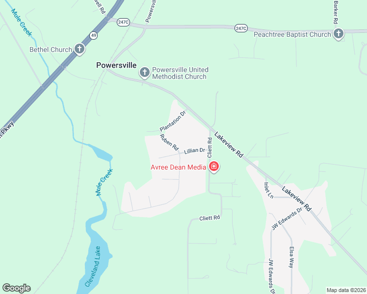 map of restaurants, bars, coffee shops, grocery stores, and more near 135 Ruben Road in Byron