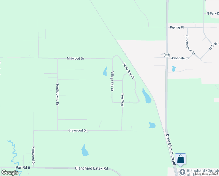 map of restaurants, bars, coffee shops, grocery stores, and more near 8133 Village Fair Street in Shreveport