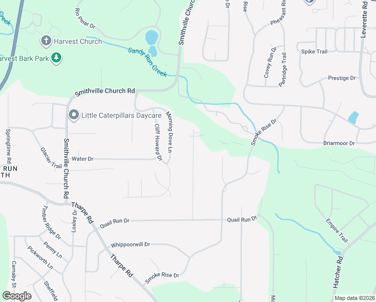 map of restaurants, bars, coffee shops, grocery stores, and more near 119 Covey Drive in Warner Robins