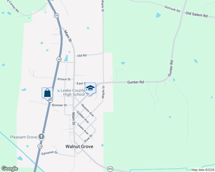 map of restaurants, bars, coffee shops, grocery stores, and more near 221 Spruce Street in Walnut Grove